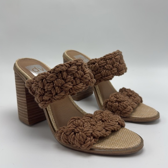 DV Dolce Vita Women's Roulette Heeled Sandal 7 braided rope boho - Picture 2 of 6